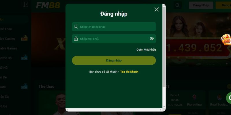 Hướng Dẫn Cách Đăng Nhập FM88 - Rất Dễ Dàng Và Tiện Lợi 3 Dang nhap FM88